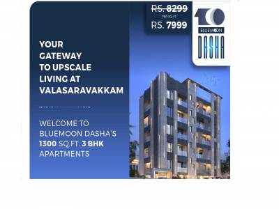 3 BHK Apartment for sale in Valasaravakkam