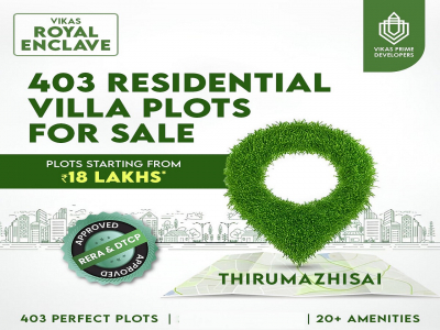 600 - 2650 Sqft Land for sale in Thirumazhisai